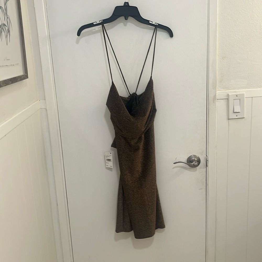 Lush- Gold Dress XL